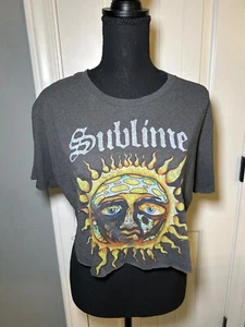 Sublime Adult  Crop T-Shirt Gray Sz Large Free Shipping! PRICE DROP!!! - Picture 1 of 5