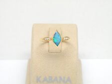 Authentic Kabana 14k Yellow Gold Ring Premium 4Star Opal, Diamonds, size 8