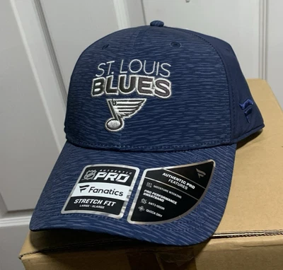 Fanatics NHL St. Louis Blues Stretch Fit Hat L/XL Navy blue hat flex fit - Image 1 of 4