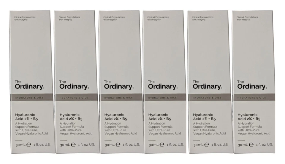 (pacote com 6) The Ordinary Hyaluronic Acid 2% B5 Serum 30ml hidratante vegano - Imagem 1 de 3