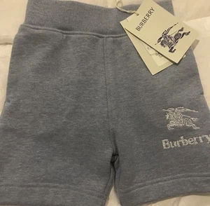 Burberry “Norris “ Shorts In Light Blue Melange EKD Line Sz 2y NWT - Picture 1 of 10