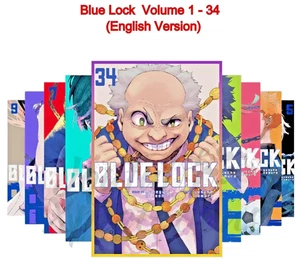 Manga Blue Lock de Yusuke Nomura Vol.1-34 (JUEGO MEDIO/COMPLETO) Versión Inglés-DHL - Imagen 1 de 20