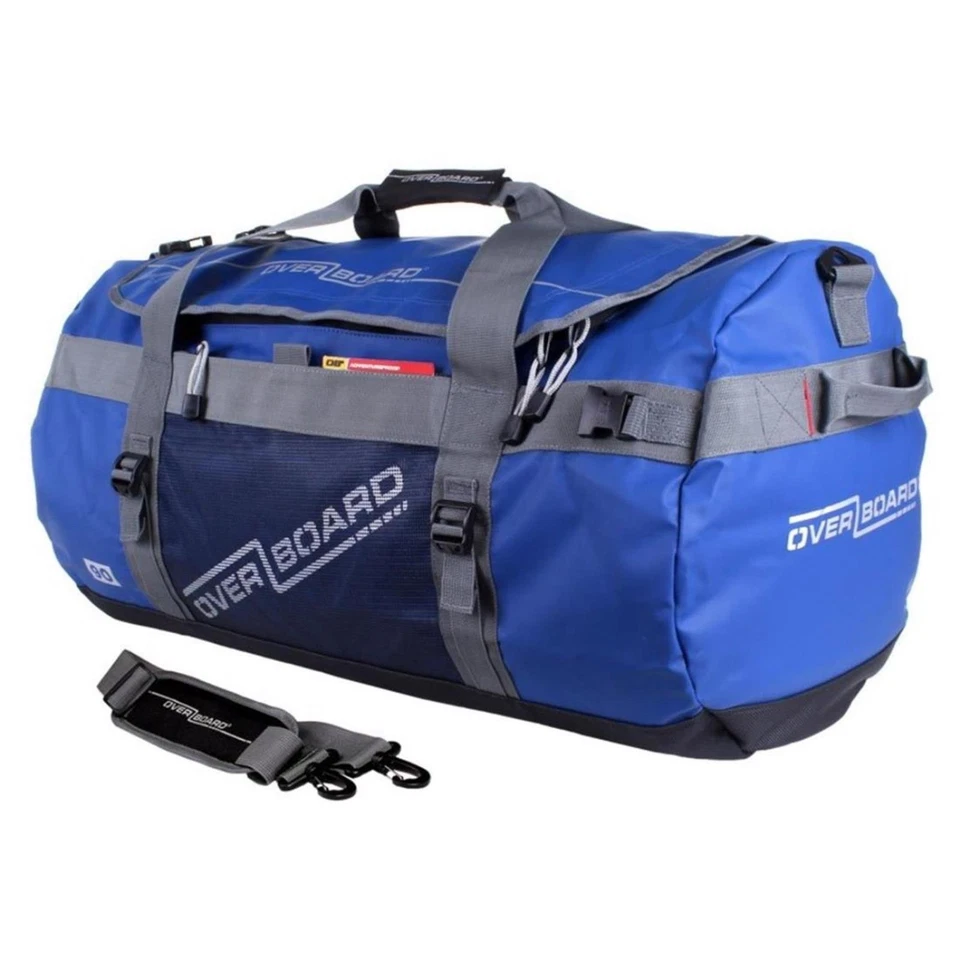 OverBoard wasserdichte Tasche Duffle Bag 90 Liter Blau Rucksack Reisetasche - Bild 1 von 4