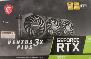 Carte graphique GPU MSI GeForce NVIDIA RTX 3080 VENTUS 3X PLUS 10G GDDR6X avec boite - Photo 1/7