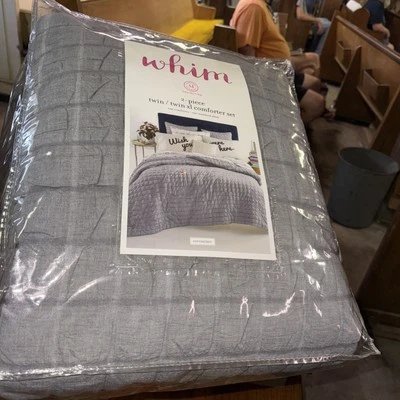 Whim por Martha Stewart You Compleat Me 2 peças Conjunto de edredom de algodão GÊMEO/GÊMEO XL - Imagem 1 de 3