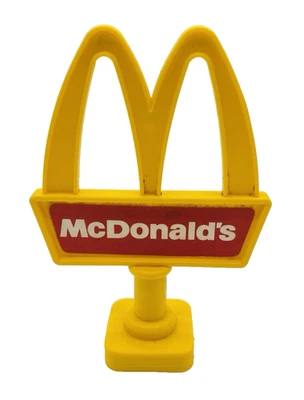 Vintage 1989 Fisher Price Little People McDonald's 2552 Golden Arches Sign - Image 1 of 4