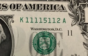 Fancy $1 Trinary Uncirculated K 11115112 A 2013 Dallas - Picture 1 of 3