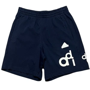 ADIDAS Men’s Shorts Size Small Blue Graphic Print Loungewear Athleisure NEW - Picture 1 of 9
