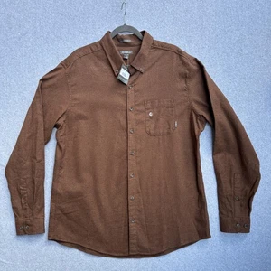 Eddie Bauer Shirt Mens XL Tall Brown Classic Fit Long Sleeve Button Down Pocket - Picture 1 of 10