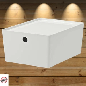 I-K-E-A "Kuggis" Box Mit Deckel Kunststoff Weiß 26x35x15cm - Bild 1 von 3