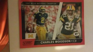 CHARLES WOODSON 2021 SCORE RED COLLEGIATE CHAMPIONS GREEN BAY PACKERS