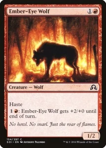 4x Ember-Eye Wolf - NM - Shadows over Innistrad Block SPARROW MAGIC - Picture 1 of 1