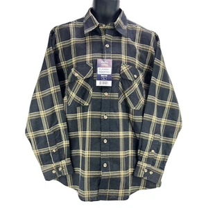 Merrill & Forbes Outfitters Men's L Black Flannel Long Sleeve Shirt NWT - Picture 1 of 10