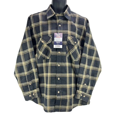 Merrill & Forbes Outfitters Men's L Black Flannel Long Sleeve Shirt NWT - Image 1 of 4