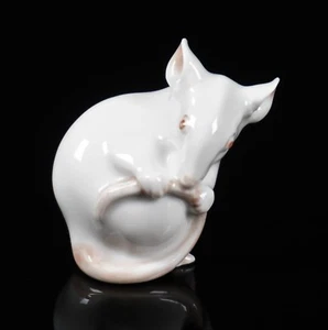 ROYAL COPENHAGEN Small 2" White Porcelain Mouse #419 Figurine Figure - RARE!! - Picture 1 of 8