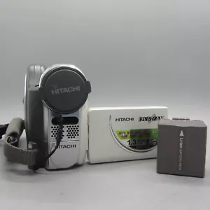 Hitachi DVDCAM DZ-GX3100E Handheld Mini DVD Camcorder White Tested - Picture 1 of 11