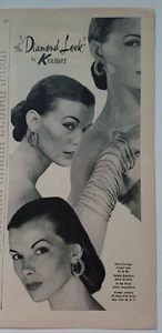 1950 Kramer diamond look bangle bracelets hoop earrings vintage jewelry ad - Picture 1 of 1