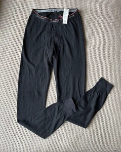 Guahoo Hombre Capa Base Pantalones Térmicos Largos Negro 30% Angora Talla Mediana Punto - Imagen 1 de 7