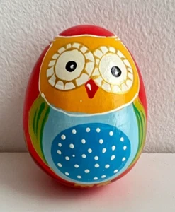 Osterei Keramik orange rot Kunsthandwerk Ostern Eule VE98 (2401DM69) 09/25 - Imagen 1 de 4