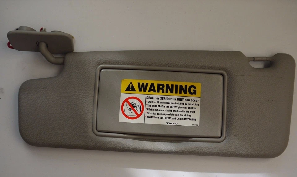 00 2000 Volvo S80 Lh Left Driver side Sun Visor OEM Gray Foto 1 de 1