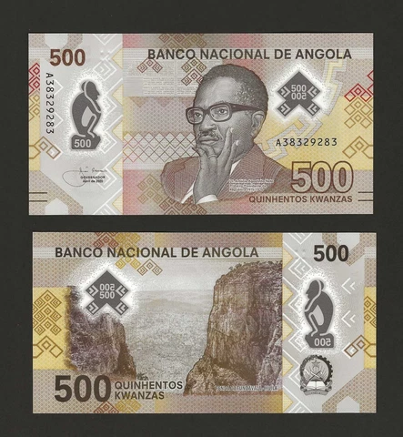 ANGOLA 500 Kwanzas 2020, P-161a New Polymer Type, Pack Fresh UNC Cover