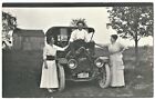PORTRAIT OF A YOUNG MAN, TWO WOMEN & A VERY COOL OAKLAND AUTOMOBILE : OHIO 1914