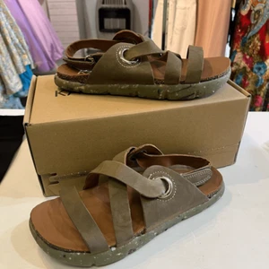 KALSO Dalyla Olive Leder Negativ Absatz Komfort Sandalen Recyceltes Material - Bild 1 von 9