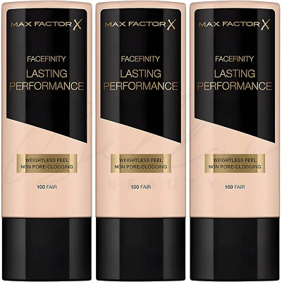 MAX FACTOR Lasting Performance Liquid Foundation 35ml - 100 Fair *PACK OF 3* - Image 1 of 2
