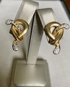 Angela Cummings For Assael 18k Gold Diamond Earrings - Picture 1 of 18