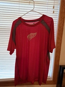 NHL Officially Licensed Detroit RedWings Red Wings Polyester T-Shirt 2XL  Red - Picture 1 of 6