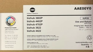 AAE00Y0 KonicaMinolta Drum Trommel Imaging Unit IUP25 bizhub 3602p 4402p 4702p - Bild 1 von 1