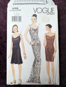 Vogue 9768 Misses Slinky Bias Cut Maxi Dress Sewing Pattern B36-40" - Picture 1 of 5