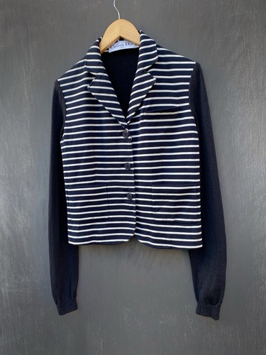 Giacca con bordo interruttore a righe Christian Dior taglia 46
