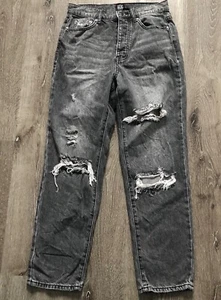 Pantalones de mezclilla BDG Urban Outfitters ajustados rectos para mujer 27 gris envejecido con botones - Imagen 1 de 12