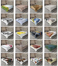 Ambesonne Animal Cartoon Flat Sheet Top Sheet Decorative Bedding 6 Sizes
