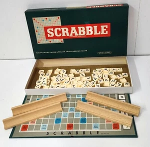 Scrabble Spears Giochi Vintage, Porta Piastrelle in Legno, Gioco da Tavolo Word Completo - Foto 1 di 4