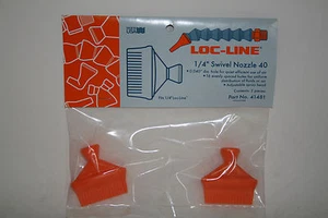 Loc-Line 1/4" Hose, (.040" Dia Holes) Flat Swivel Nozzles 41481 NEW!!! - Picture 1 of 1