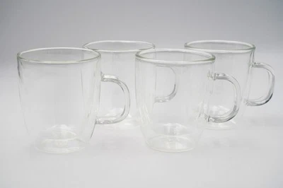 Bodum Pavina Double Wall Glasss 10 Oz Mug Set of 4 - Image 1 of 4