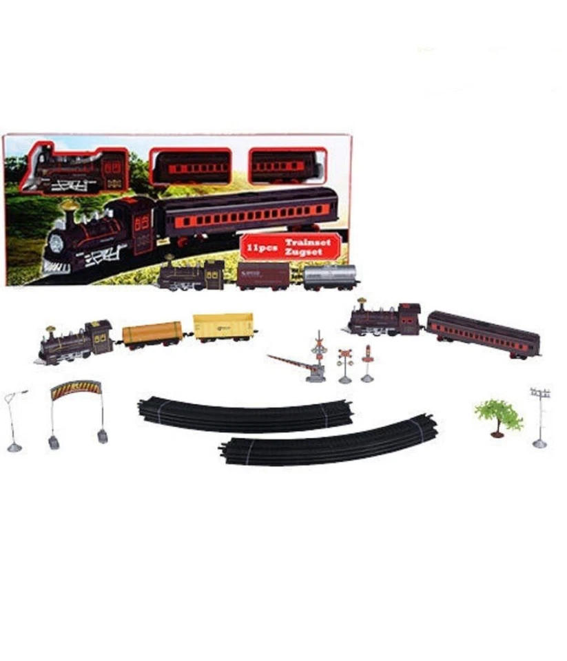 Treno Con Accessori 11 Pz Trenino Modelli Assortiti Playset Giocattolo Trenini - Immagine 1 di 1