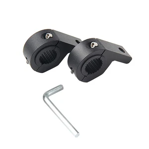 2x Motorcycle Aluminum Alloy Headlight Bracket Spot Fog Light Tube Mount Holder - Picture 1 of 10