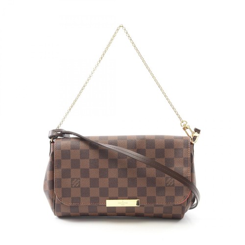 LOUIS VUITTON（LV） Borsa a tracolla Louis Vuitton Favorite MM catena N41129 Damier Ebene usata donna