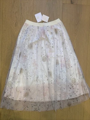 NUEVO CON ETIQUETAS 100% Auténtica Falda Larga CHRISTIAN DIOR Niñas - 10 Años - Rosa y Blanco Foto 1 de 4