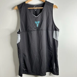 Nike Dri Fit Kobe Bryant Basketball Tank Top Trikot Herren XL grau türkis Logo - Bild 1 von 7