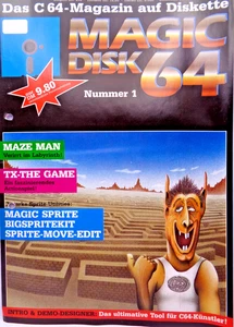 COMMODORE 64/128 -- MAGIC DISK 64 NR. 1 (CP - DISK) #INKL. MAZE MAN, TX-THE GAME - Picture 1 of 2