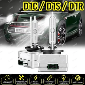 Pair 6000K Front HID Headlight Bulbs For Mini Cooper 2011-2017 Low & High Beam - Picture 1 of 9