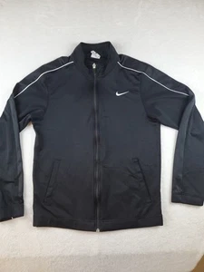 Nike Dri fit Jacket Mens S Black Full Zip Mesh Panels NikeFITDRY Athletic Soft - Picture 1 of 23
