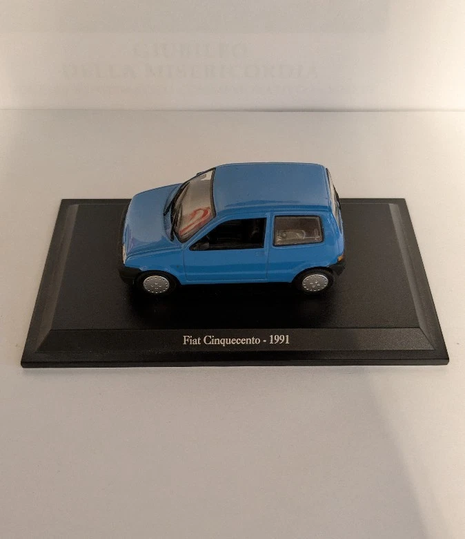 NL* MODELLINO FIAT CINQUECENTO 1991 Scala 1:43 colore blu come da foto SD - Immagine 1 di 2