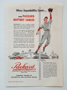 1951 General Motors Packard Batteriekabel Baseball Vintage Magazin Druckanzeige - Bild 1 von 1
