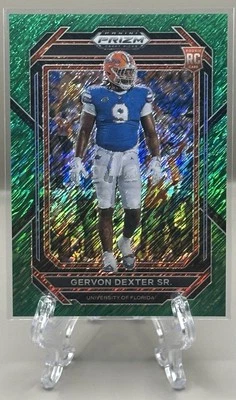 Gervon Dexter Sr. 2023 Prizm Draft Picks Green Shimmer Prizm RC 2/8! Florida - Image 1 of 3