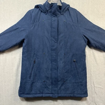 Forecaster Of Boston Teal Blue Large Women’s Coat Hooded Full Zip & Button - Image 1 of 4